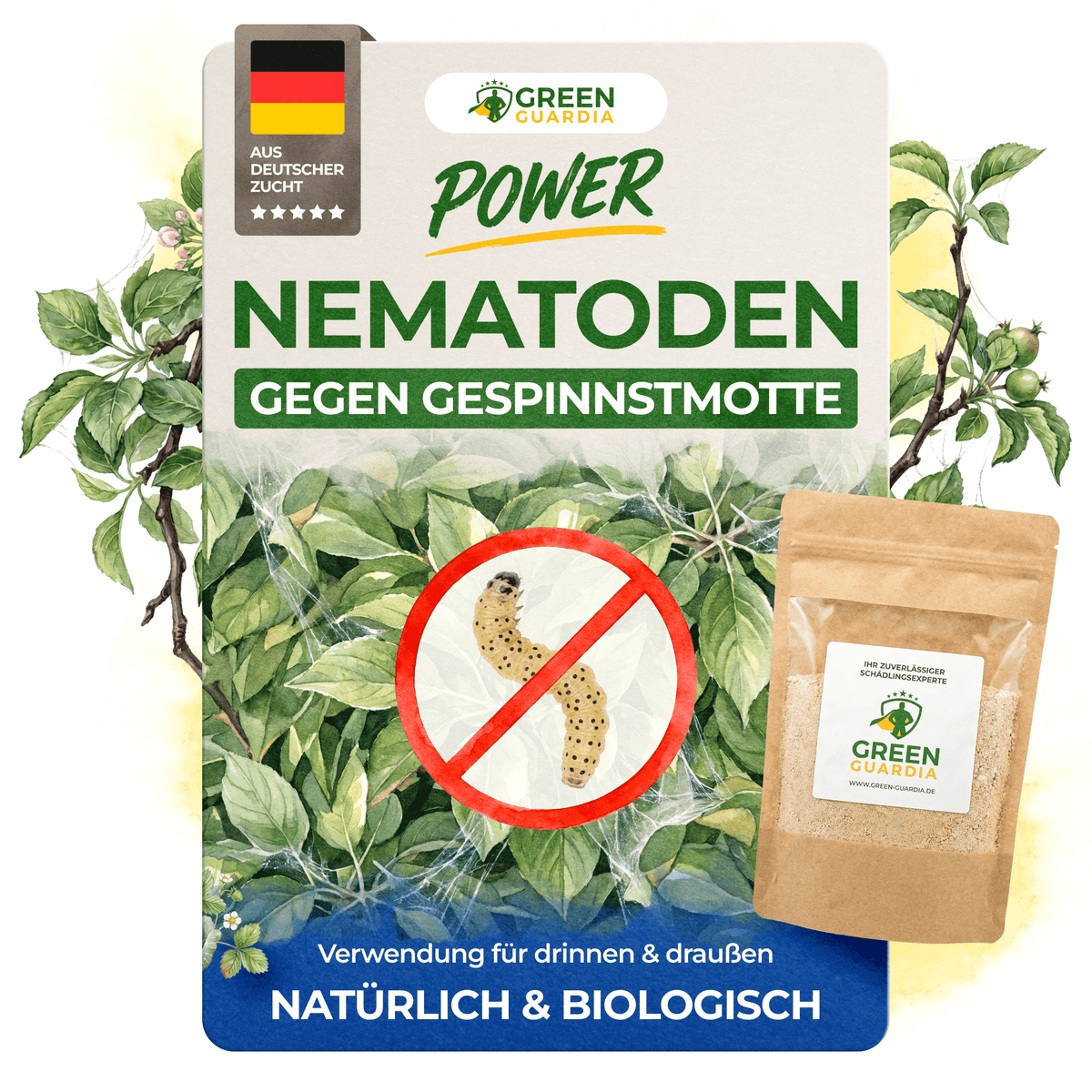 Nematoden gegen Gespinstmotte - Green Guardia - Ihr Experte für Schädlinge und Pflanzen