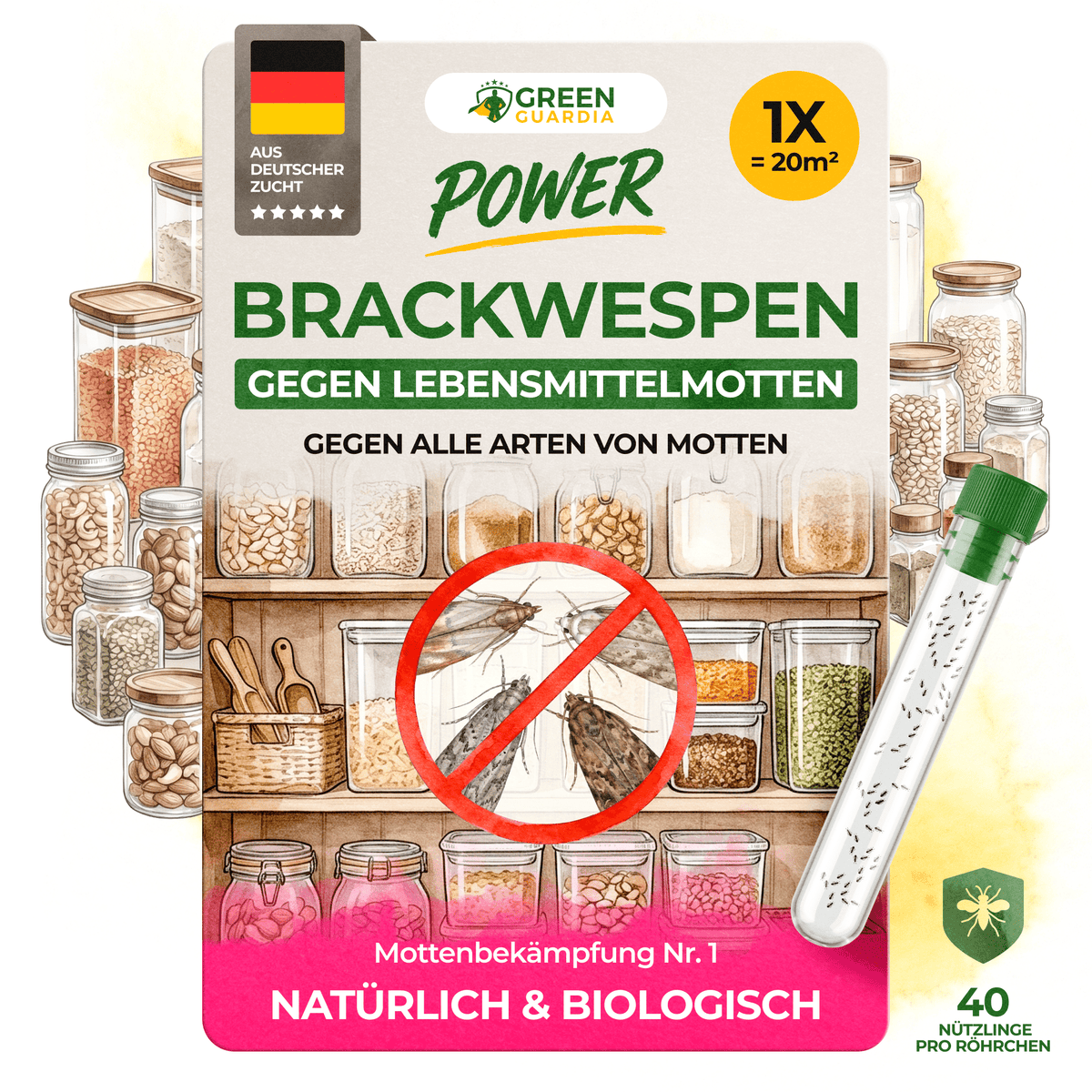 Brackwespen gegen Lebensmittelmotten - Green Guardia - Ihr Experte für Schädlinge und Pflanzen