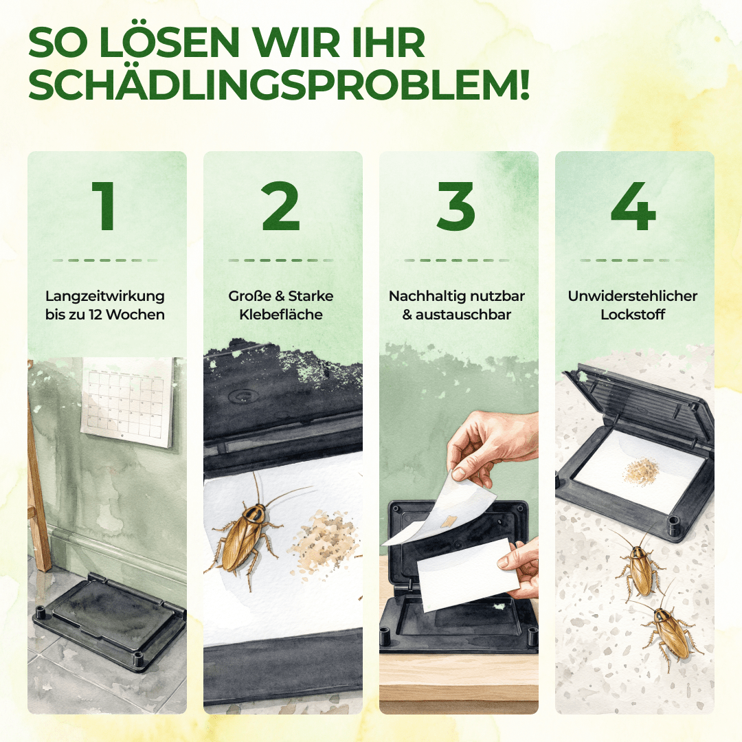 Kakerlaken / Schaben Falle - Green Guardia - Ihr Experte für Schädlinge und Pflanzen