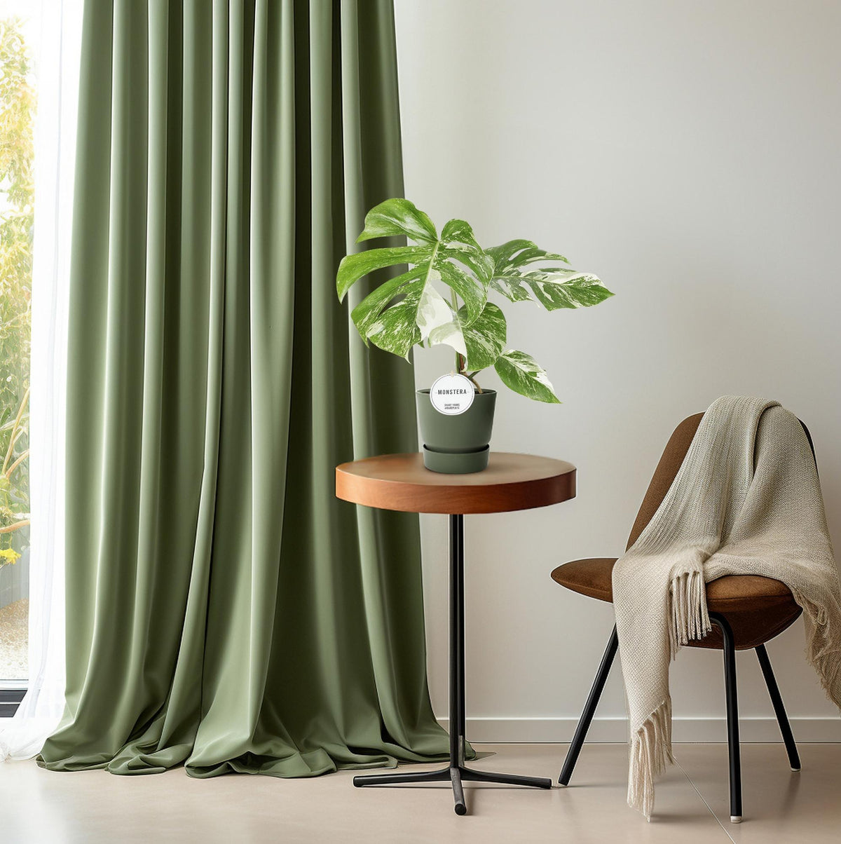 Monstera Deliciosa Variegata – Buntblättriges Fensterblatt - 15 cm Topf, 45 cm hoch - Green Guardia - Ihr Experte für Schädlinge und Pflanzen