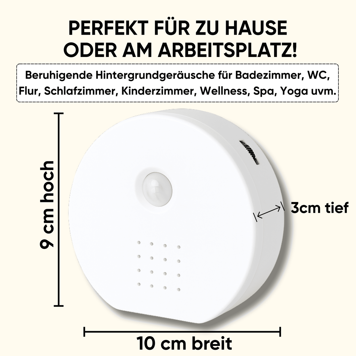 Naturgeräusche - Soundbox mit Bewegungssensor – 6 beruhigende Sounds, Timer & Lautstärkeregler, mit Vogelgezwitscher - Green Guardia - Ihr Experte für Schädlinge und Pflanzen