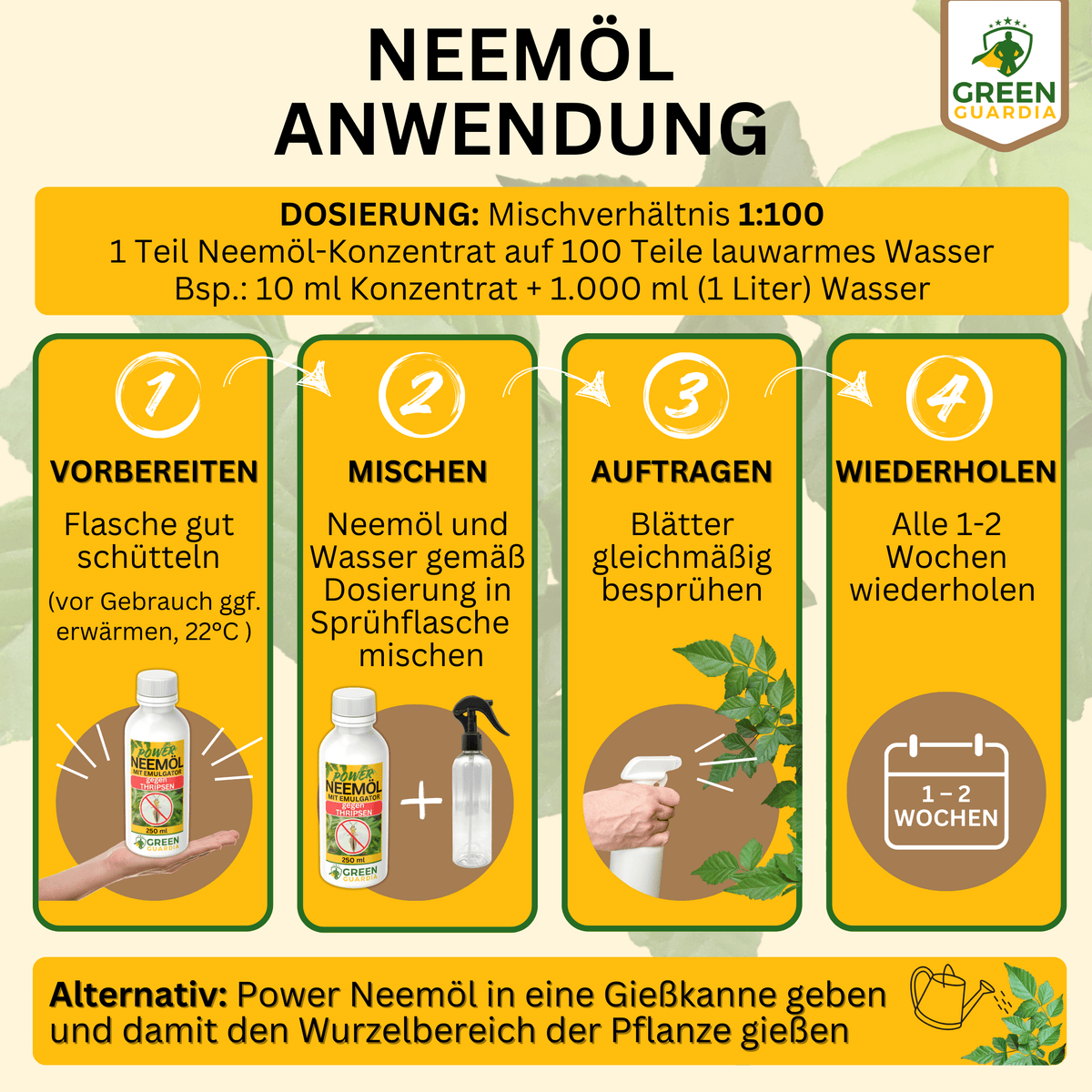 Power Neemöl gegen Thripse - Green Guardia - Ihr Experte für Schädlinge und Pflanzen